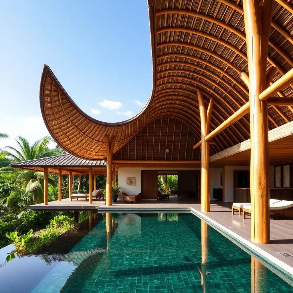 Curved Bamboo Pavilion